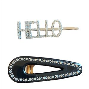 Set of 2 Rhinestone Hair Barretts